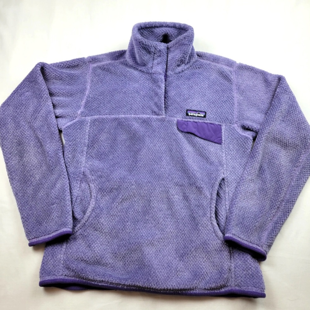 Patagonia Women's Textured Purple Cowl Neck Sweater